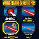 Cawiew 4 Pack Light up Sword Saber with FX Sound (On-Off Control) and Full Retractable Handle, 4 Colors LED Glow in The Dark Toy for Kids Adult