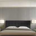 FURINNO Roanne Tufted Headboard, Queen, Black