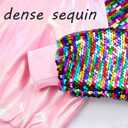 ZYBOUTIC Girls Sequin Jackets Kids Sparkle Jacket Zip Up Outwear Toddler Boys Glitter Sleeve Shiny Metallic Coat Birthday Cloth Christmas Rainbow Pink02 8 Years