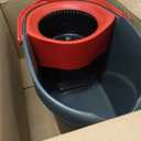 O-Cedar EasyWring Microfiber Spin Mop & Bucket Floor Cleaning System + 2 Extra Refills, Red/Gray