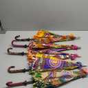 Bohemian Handmade Design Cotton Multi Color Cotton Fashion Multi Colored Umbrella Embroidery Boho Umbrellas Parasol (5 Pcs Lot)