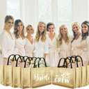 8 pcs Champagne I Do Crew & Bride Bags for Bridesmaid Gifts | Non-Woven Gift Bags for Bridesmaid Gifts, Bachelorette Party Favors, Bridal Party Gifts, 8 Count