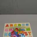 Alphabet Puzzle Wooden Puzzles for Toddlers 3 4 5 Year Old, ABC Puzzle Shape Alphabet Learning Puzzles Toys with Puzzle Board & Letter Blocks, Preschool Educational for Girls Boys (Multicolor)