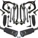PartsW -18 Pc Suspension Kit Front Lower (Rear) Control Arms, Lower Front Straight Arms Left & Right Side, Sway Bars End Links Left & Right Side Fits Chrysler 300 05-10/ Dodge Charger 06-10 RWD Models