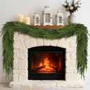 6FT Artificial Norfolk Pine Garland, Realistic Real Touch Christmas Garland, Faux Fake Greenery Garlands for Table, Mantle, Window, Stairs, Fireplace, Outdoor Indoor Christmas Decorations(1Pcs)