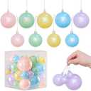 45Pcs Pastel Christmas Ball Ornaments Set - Pearl Colorful Shatterproof Christmas Tree Hanging Pendants for Xmas Tree Winter Holiday Candyland Party Wreath Garland Decorations