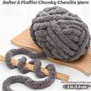 10 Pack Jumbo Chenille Yarn for Crocheting, #10 Super Bulky Baby Soft Yarn for Hand Knitting, 220 yds /70.5 oz Fluffy Chunky Knit Throw Blanket Yarn (Sage Green)