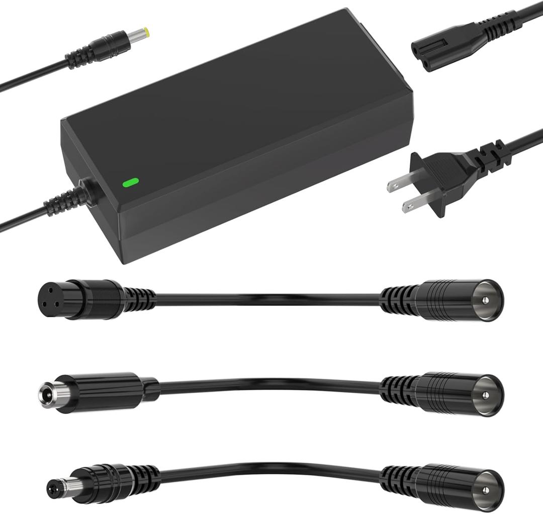 42V 2A Scooter Charger 4 in 1 Removable Connector for 36V Pocket Mod, Sports Mod Lithium Battery Compatible with GOTRAX,Ninebot,Hiboy Electric Scooter Charger