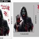 2 x Scary Halloween Window Clings Decorations, Large Double Side Halloween Window Stickers Removable for School Shop Home Decor/Indoor Party Decorations (Style B)