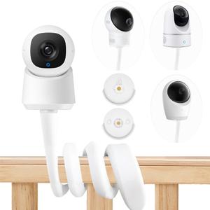 Flexible Baby Monitor Mount Stand Holder Compatible with eufy Security E30/ C220 /E220/ E110/ E21/ C22 /C2110/ T8417/T8354/ T8300 Cameras Adjustable Baby Cameras Stand Flexible Clip Clamp Mount