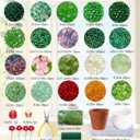 Forever Plant Kit Green Beads for Plant Making,Leaf Flower Beads for Beaded Plants with Plant Pot, Green Beads for Jewelry Making DIY Crafts Kit Plants Lover Gifts