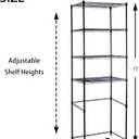 4 Tier Mini Fridge Shelf with Storage for Dorm, Black, 23.6 inches x 17.8 inches x 73 inches