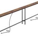 SUPERJARE 106.3 Inch Sofa Table with 2 Power Outlets and USB-C Ports, 5.9 Inch Narrow Console Table, Long Entryway Hallway Couch Table Behind Sofa, Small Spaces, Living Room, Rustic Brown