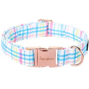 Unique style paws Dog Collar Metal Buckle Collar Gift for Boys Girls Dogs, Blue Pink