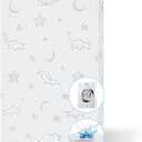 2" x 27.5" x 52" Crib Mattress Topper, High Density Foam Toddler Mattress Topper with Waterproof Cover Fits Standard Size Cribs