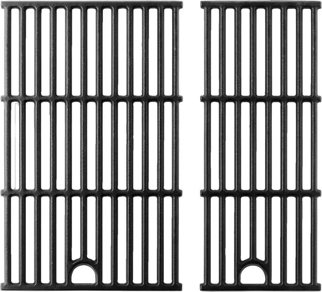 463630021 Grill Grates Replacement Parts for Charbroil Performance 2 Burner Grill Parts G426-0005-W1 G426-0004-W1 Cast Iron Cooking Grates Char Broil Gas Grill Parts 463660021 463660421 Grill Grids (Total 17 1/2 x 17'' 2 Pcs Grates)