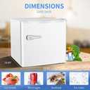 Antarctic Star 1.2 Cu.Ft Mini Upright Freezer, Compact Refrigerator with Adjustable Thermostat & Removable Shelves, Freestanding Small Freezer for Home Kitchen Office Garage, White