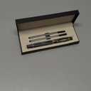 YIVONKA Ballpoint Pen Luxury Ballpoint Line Black Refill width 0.5mm Gift Set for Men & Women Professional Executive,Office,Nice BallPens Classy Gift Box (Silver)