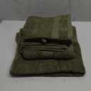 GLAMBURG Ultra Soft 8-Piece Towel Set - 100% Pure Ring spun Cotton, Contains 2 Oversized Bath Towels 27x54, 2 Hand Towels 16x28, 4 Wash Cloths 13x13 - Ideal for Everyday use, Hotel & Spa - Olive Green