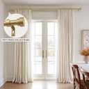 PORTRES Modern Gold Heavy Duty Curtain Rods for Windows 28 to 48 Inches Adjustable Length 1" Diameter Curtain Rod with Farmhouse Decorative Finials for Outdoor Bedroom Kitchen Living Room