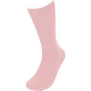 Feraricci Solid Color Casual Dress Socks for Men - Colorful & Comfortable Crew Socks (Pink, L)