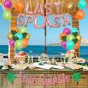 Last Splash Bachelorette Party Decorations Mermaid Bridal Shower Decor Bride to Be Sash Coconut Tree Balloon Blue Foil Fringe Palm Leaves for Summer Pool Summer Beach Bachelorette