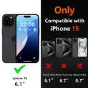 Diverbox for iPhone 15 Case [Compatible with MagSafe] [Shockproof] [Dropproof] [with Screen Protector ] Heavy Duty Protection Phone Case Cover for Apple iPhone 15 2023 6.1 inch (Black)