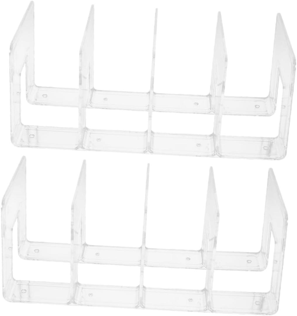 2pcs Bookshelf Bookends Storage Rack for Magazines Folders Books Office Home