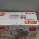 Dash MultiMaker® Double Mini Maker System - Dual Ceramic Nonstick Cooking Surfaces - Built-In Cord Wrap - Makes 4-Inch Waffles - Lavender, 4 Plates