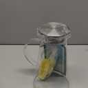 SUSTEAS 2.0 Liter 68oz Glass Pitcher with Lid, Easy Clean Heat Resistant Glass Water Carafe with Handle for Hot/Cold Beverages - Water, Cold Brew, Iced Tea & Juice, With 1 Long-Handled Brush Included (Clear)