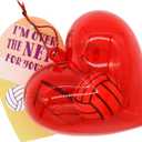 JOYIN 28 Packs Kids Valentine Day Sports Bouncy Ball with Prefilled Hearts and Valentine Cards for Kids Valentine Classroom Exchange, Kids Bouncy Balls for Class Exchange Game Prize