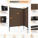 6' x 12' Privacy Fence Screen Sets with Iron Poles Ground Spikes Metal Frame Outdoor Privacy Shade Cover for Yard Backyard Patio, Brown