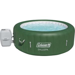 Coleman Palm Springs EnergySense AirJet Inflatable Hot Tub Spa (77" x 28") | Portable Hot Tub with 2 Covers (1 Energy-Efficient Thermal Cover and 1 Standard Cover) | Fits Up to 4-6 Persons | Green