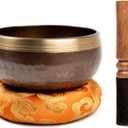 Tibetan Singing Bowl Set Brass - Master Healing Grade - Authentic Handcrafted Sound Bowl by Himalayan Bazaar