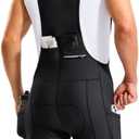 Bikewa Men's Cycling Bibs 4D Padded Bike Shorts with Anti-Slip Leg Grips Biking Bib Shorts Rear 2+1 Zipper Pockets UPF50+ Large