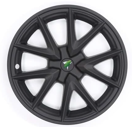 ATAIRSOFT Wheel Covers Hubcaps Fit for Tesla Model 3 2017-2023 18 Inch Hub Caps Replacement Rim Protectors Car Accessories (Matte Black 1PCS)