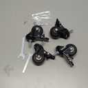 2 Inch Stem Caster Wheels 800lbs, Threaded Stem Casters Set of 4 Heavy Duty, 1/4"-20x1 (Screw Diameter 1/4", Stem Length 1"), Safety Dual Locking Industrial Castors, Wheels for Cart, Furniture