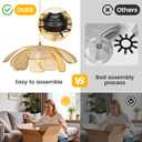 Plug in Pendant Light Boho Hanging Light Wicker Light Fixture Hand-Woven Rattan Pendant Lamp Boho Lamp for Hallway Entryway Kitchen Island Dining Room Bedroom
