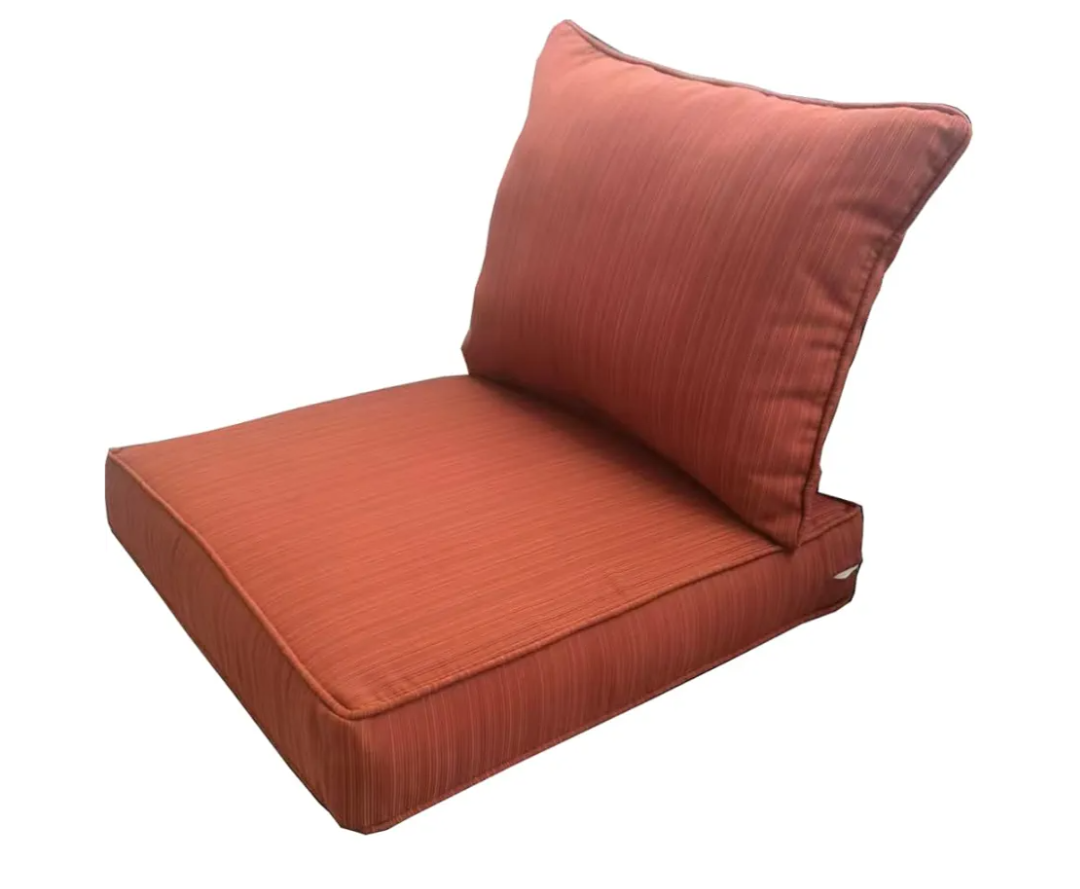 MEETHASUNY Outdoor Patio Furniture Replacement Cushions,25X25X5 Inch Deep Seat Chair Seat Back Cushion Set, All Weather Breathable Sectional Cushions for Patio Furniture Couch Loveseat, Brick Red  