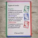 Pilgrim Soul Clever Girl Conversation Cards, Thought-Provoking Questions for Insightful Dialogue. A Party Game and Ice Breaker Game for All Adults, with 150 prompts.