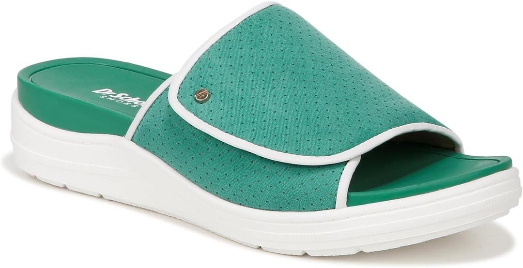 Dr.Scholl's SHOES womens Time Off Set (7, Court Green Microfiber)