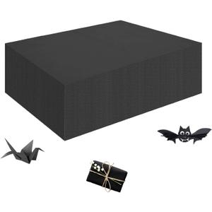 U HOMOVING 200 Sheets Black Kraft Paper for Wrapping Gifts Bouquet 12x 17Construction Paper for Art Craft Drawing Supplies Kraft Sheets for Packing Moving Shipping