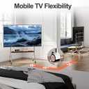 Mobile TV Cart Easel Rolling TV Stand for 32 to 75 Inch LCD LED OLED Flat Panel Screens, Stainless Steel Portable Floor TV Stand with Locking Wheels Hold Up to 110 Lbs Max VESA 600x400mm