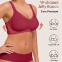 Vertvie Wireless Bras for Women No Underwire Supportive Mesh Crossover Bra Seamless Push Up Full Coverage Everyday Bralettes (XXXL)