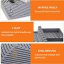 Blackstone Silicone Griddle Tools - 15.7in11.2in Spatula Mat with Drip Pad, Side Shelf Mat for Griddle Accessories, Waterproof, Oil-Proof (Gray)