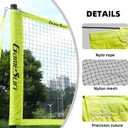 Professional Outdoor Volleyball & Badminton Combo Net - 32'x3' Heavy-Duty 21-Ply Polyester with Tarpaulin Tape & Top Cord - All Weather Court Replacement for Schools/Backyards