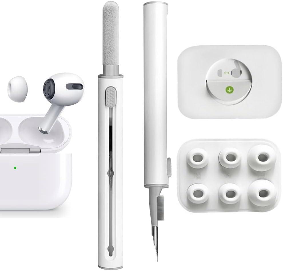 3-in-1 Cleaner Kit with 3 Pairs Ear Tip Replacement for AirPods Pro 2nd/ 1st Generation，Silicone Ear Tips with Noise Reduction Hole Compatible with Airpod Pro (S/ M/ L)