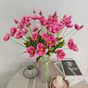 ATFL Hot Pink Poppy Flowers Artificial for Wedding Decorations,12 Pcs Fake Faux Silk Poppies Bulk for Home Decor Table Centerpieces Floral Arrangement (23.5, Hot Pink) (Roses)