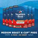 Seattles Best Coffee, Medium Roast K-Cup Coffee Pods, Breakfast Blend, 100% Arabica, 6 Boxes (60 Pods Total)