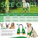 Dog Elbow Protector Sleeve Soft Pet Leg Sleeves with Adjustable Shoulder Strap, Thickened Elbow Pads Pet Leg Brace for Calluses & Wound Care, Anti-Licking Dog Recovery Arm Brace (Green, Large) (L)